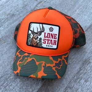 Lone Star Beer Orange Camo Cap